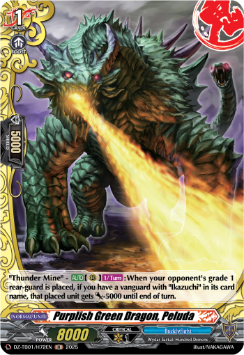 DZ-TB01/H72EN Purplish Green Dragon, Peluda H DZTB01