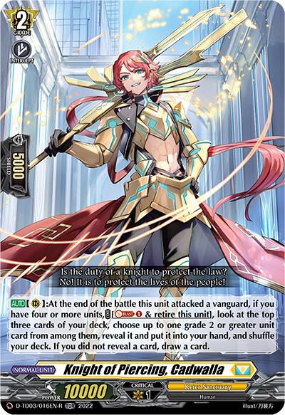 D-TD03/016EN-R Knight of Piercing, Cadwalla (Foil)