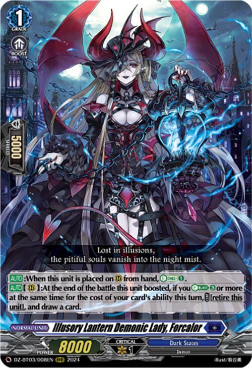 DZ-BT03/008EN Illusory Lantern Demonic Lady, Forcalor RRR