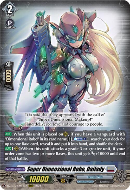 DZ-BT03/012EN Super Dimensional Robo, Dailady RRR