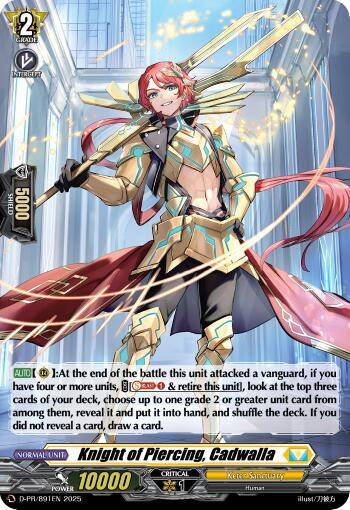 D-PR/891EN Knight of Piercing, Cadwalla (Foil) PR Dseries