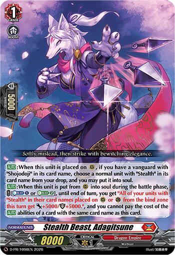 D-PR/1099EN Stealth Beast, Adagitsune (Foil) PR Dseries