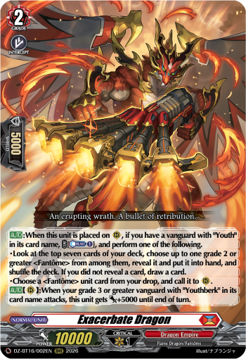 DZ-BT16/002EN Exacerbate Dragon RRR DZBT16