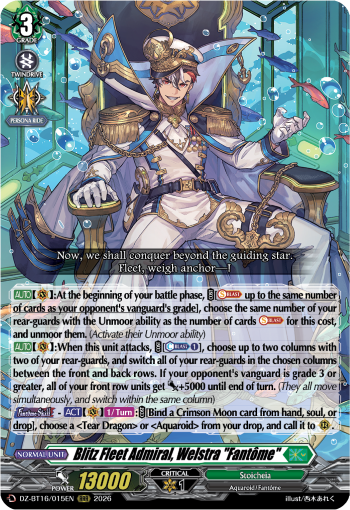 DZ-BT16/015EN Blitz Fleet Admiral, Welstra "Fantôme" RRR DZBT16