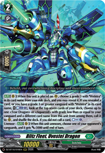 DZ-BT16/016EN Blitz Fleet, Uvestei Dragon RRR DZBT16