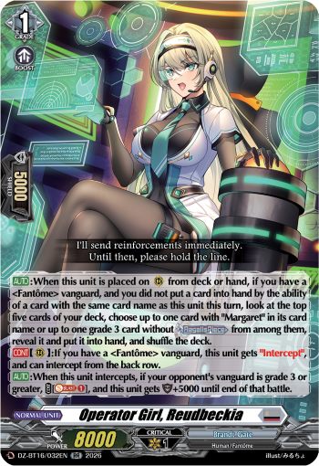 DZ-BT16/032EN Operator Girl, Reudbeckia RR DZBT16