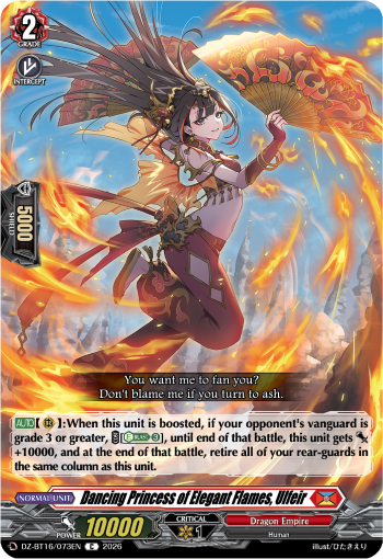 DZ-BT16/073EN Dancing Princess of Elegant Flames, Ulfeir C DZBT16