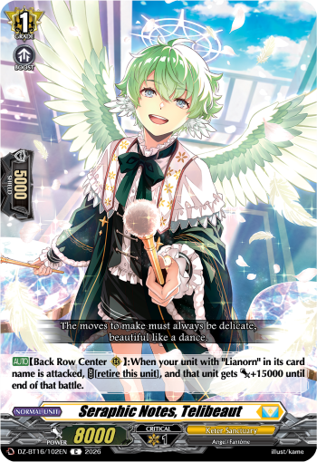 DZ-BT16/102EN Seraphic Notes, Telibeaut C DZBT16