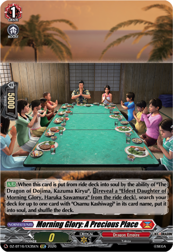 DZ-BT16/EX35EN Morning Glory: A Precious Place EXC DZBT16