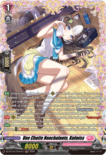 DZ-BT16/FR44EN Une Chatte Nonchalante, Kolmiss FR DZBT16