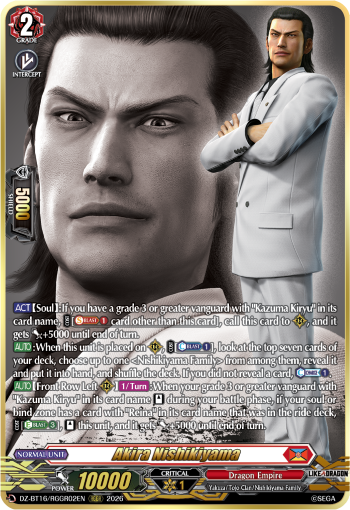 DZ-BT16/RGGR02EN Akira Nishikiyama RGGR DZBT16