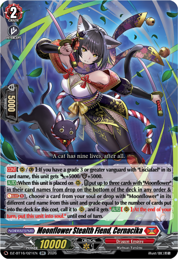 DZ-BT16/021EN Moonflower Stealth Fiend, Cernacika RR DZBT16