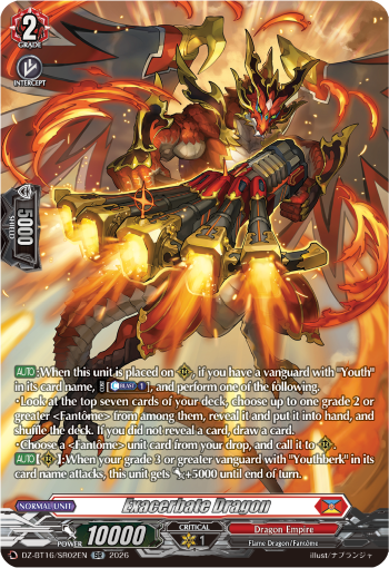 DZ-BT16/SR02EN Exacerbate Dragon SR DZBT16