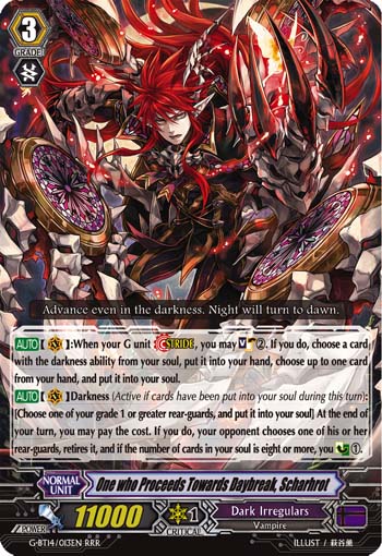 G-BT14/013EN One who Proceeds Towards Daybreak, Scharhrot RRR