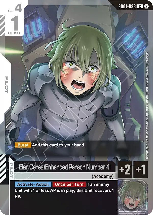 GD01-098/Elan Ceres (Enhanced Person Number 4) C Gundam Promo