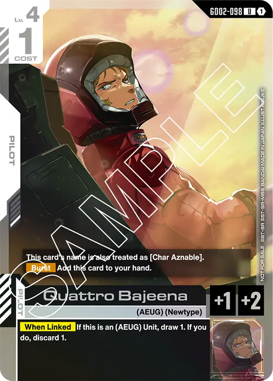 GD02-098/Quattro Bajeena U Gundam Promo