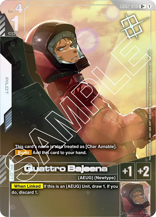 GD02-098/Quattro Bajeena U+ Gundam Promo