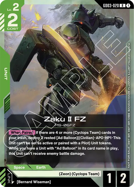 GD03-020/Zaku II FZ R Gundam Promo