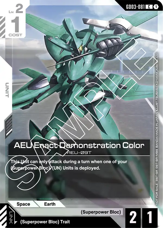 GD03-081/AEU Enact Demonstration Color C Gundam Promo