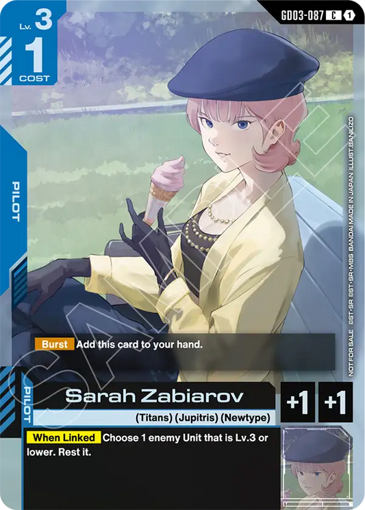 GD03-087/Sarah Zabiarov C Gundam Promo