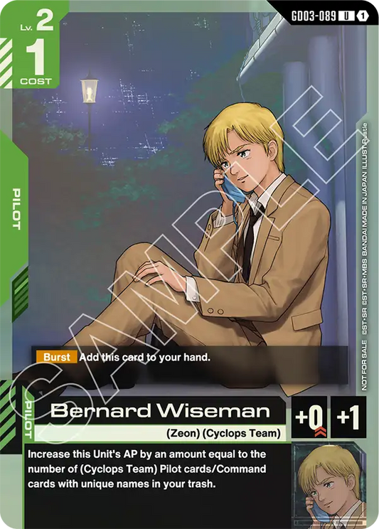 GD03-089/Bernard Wiseman U Gundam Promo