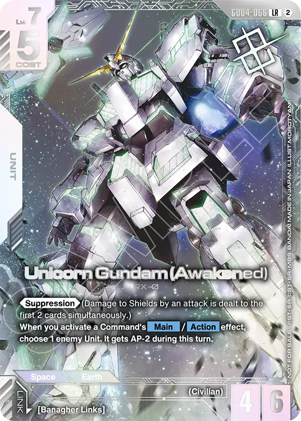 GD04-066/Unicorn Gundam (Awakened) LR Gundam Promo