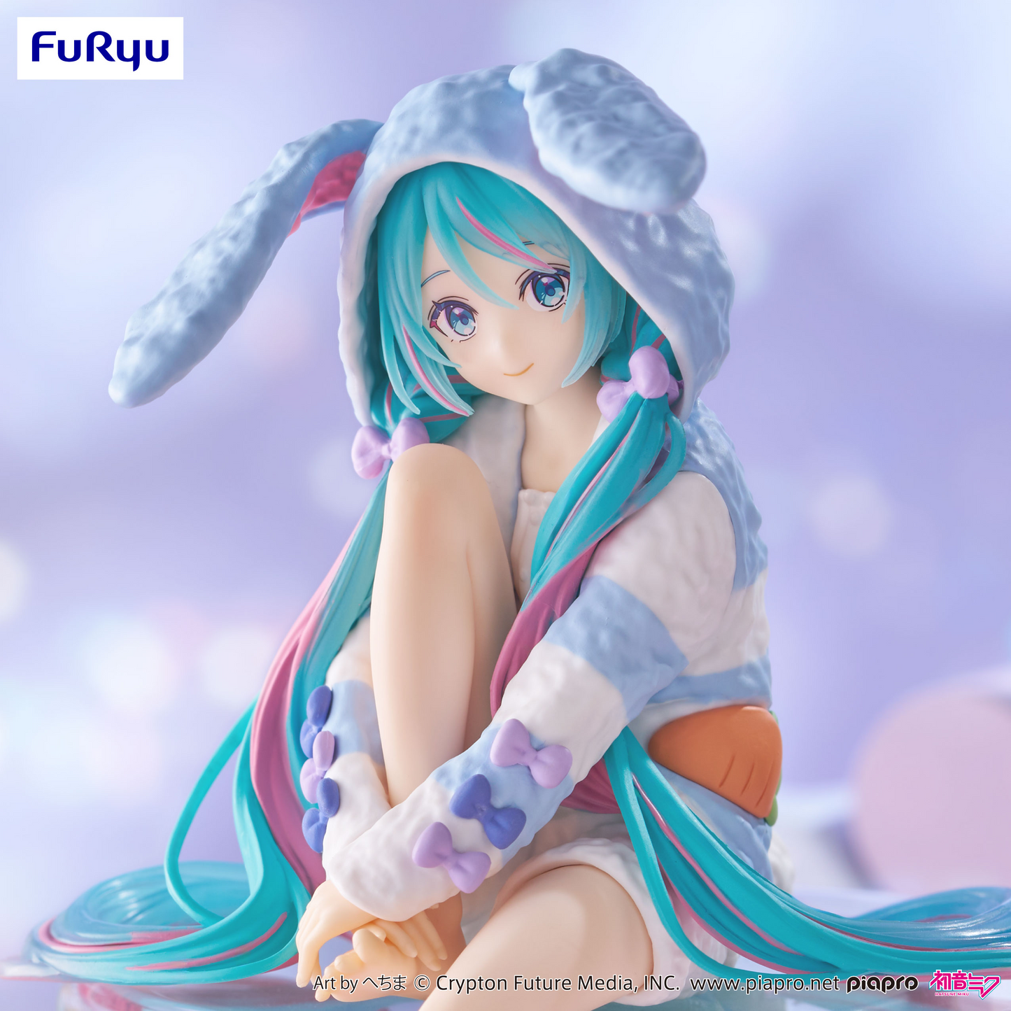 [PREORDER] FuRyu Hatsune Miku Noodle Stopper Figure -Rabbit Ear Hood Pajama Blue Color ver.-
