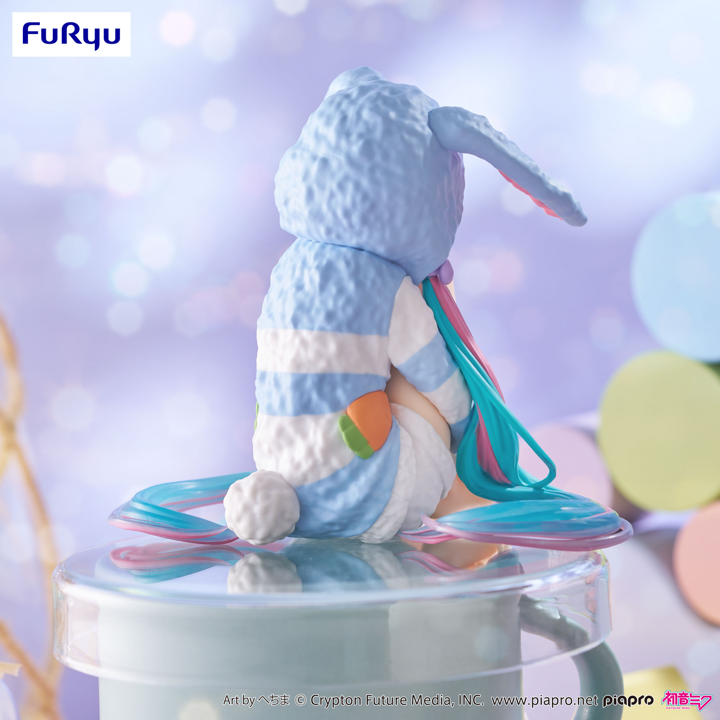 [PREORDER] FuRyu Hatsune Miku Noodle Stopper Figure -Rabbit Ear Hood Pajama Blue Color ver.-