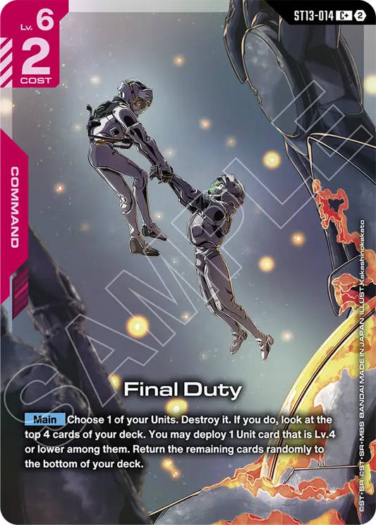 ST13-014/Final Duty C+ ST13