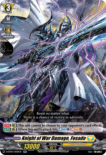 D-BT01/020EN Knight of War Damage, Fosado RR