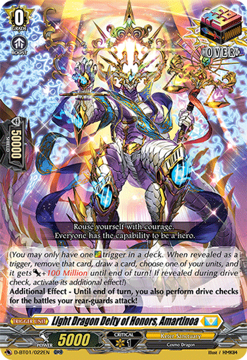 D-BT01/022EN Light Dragon Deity of Honors, Amartinoa ORR