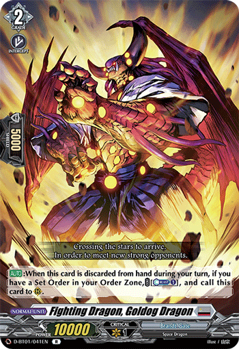 D-BT01/041EN Fighting Dragon, Goldog Dragon R