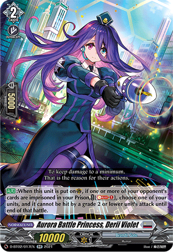 D-BT02/017EN Aurora Battle Princess, Derii Violet RR