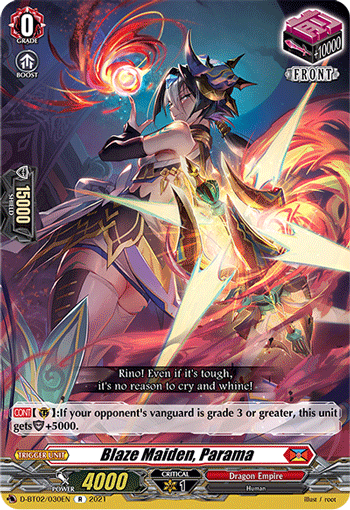 D-BT02/030EN Blaze Maiden, Parama R