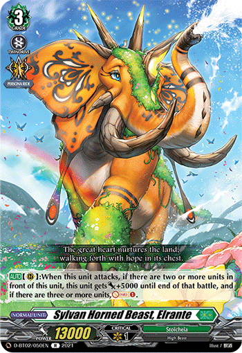 D-BT02/050EN Sylvan Horned Beast, Elrante R