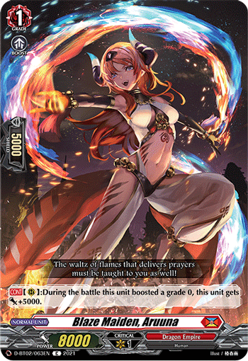 D-BT02/063EN Blaze Maiden, Aruuna C