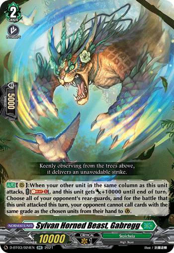 D-BT03/024EN Sylvan Horned Beast, Gabregg RR