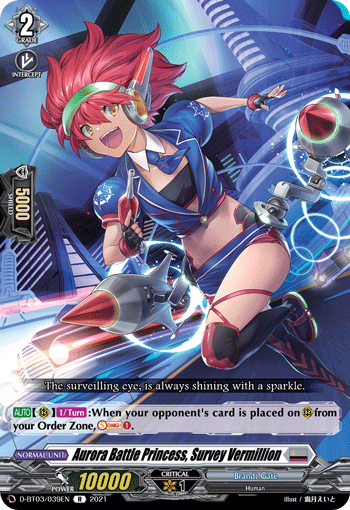 D-BT03/039EN Aurora Battle Princess, Survey Vermillion R