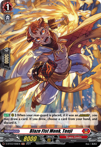 D-BT03/H08EN Blaze Fist Monk, Tenji H