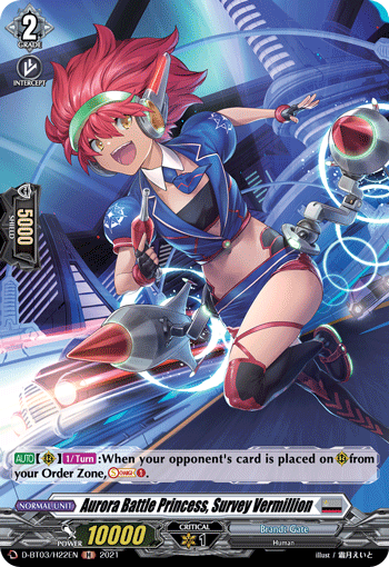 D-BT03/H22EN Aurora Battle Princess, Survey Vermillion H