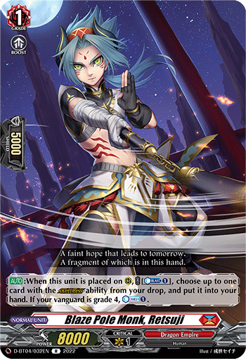 D-BT04/032EN Blaze Pole Monk, Retsuji R