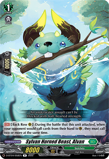 D-BT04/058EN Sylvan Horned Beast, Alvan R