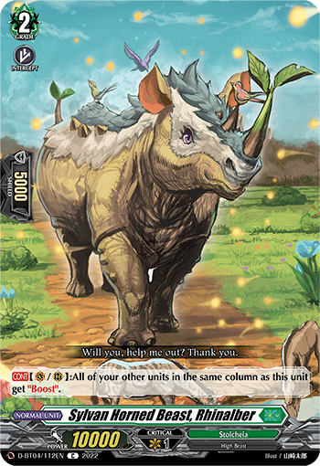 D-BT04/112EN Sylvan Horned Beast, Rhinalber C