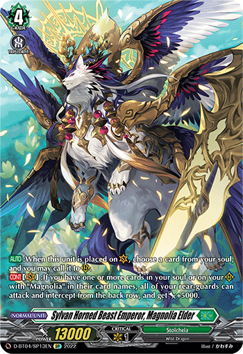 D-BT04/SP13EN Sylvan Horned Beast Emperor, Magnolia Elder SP