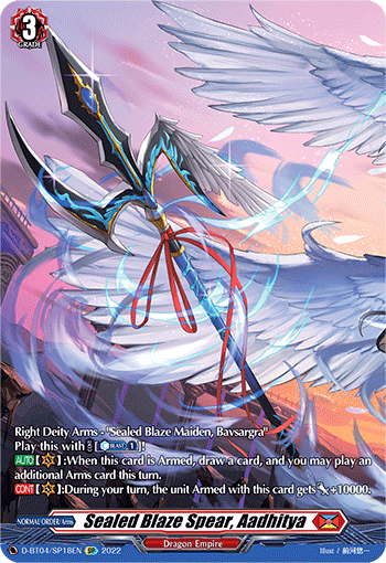 D-BT04/SP18EN Sealed Blaze Spear, Aadhitya SP