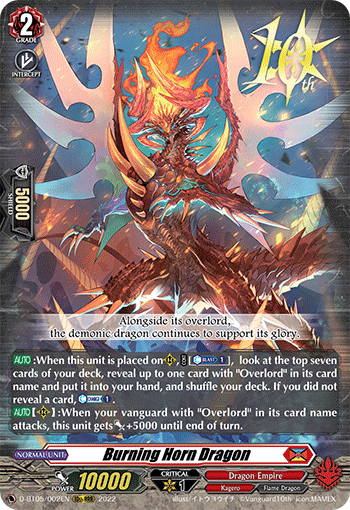 D-BT05/002EN Burning Horn Dragon RRR