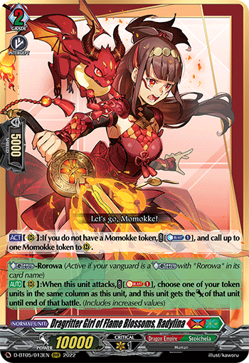 D-BT05/013EN Dragritter Girl of Flame Blossoms, Radylina RRR