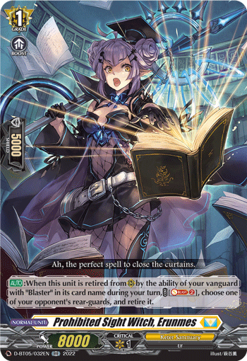 D-BT05/032EN Prohibited Sight Witch, Erunmes RR