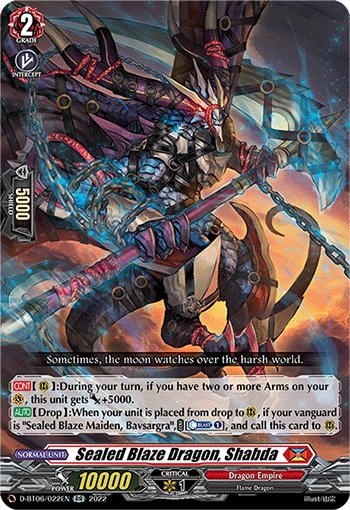 D-BT06/022EN Sealed Blaze Dragon, Shabda RR