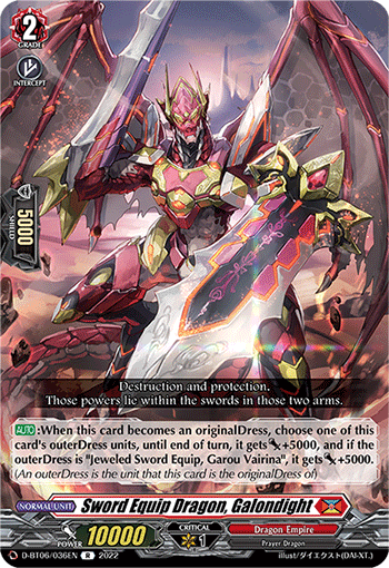 D-BT06/036EN Sword Equip Dragon, Galondight R